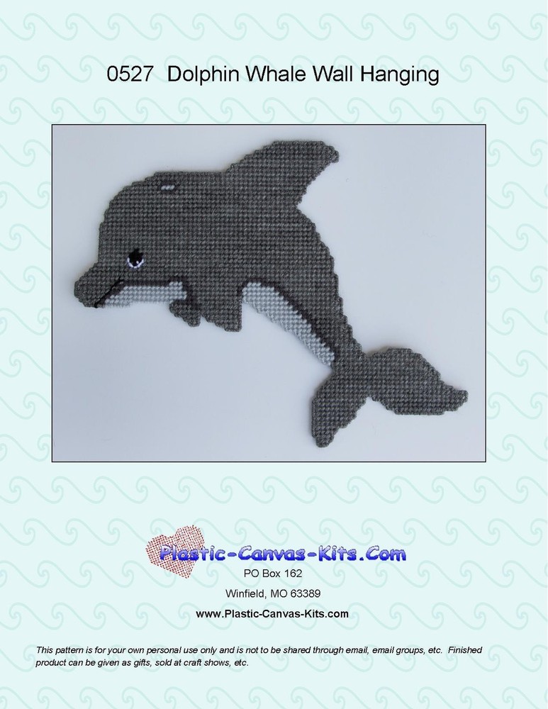 Dolphin Wall Hanging-Plastic Canvas Pattern or Kit