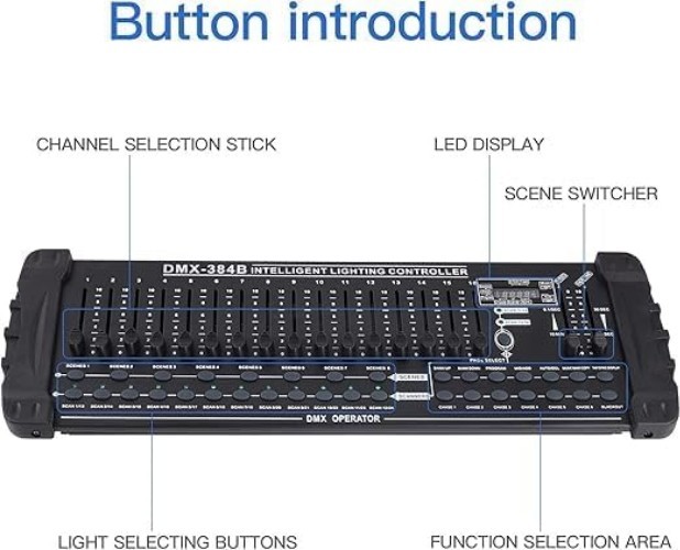 Advanced DMX 384CH Controller with Protective Gel Handles – Unleash Creativity