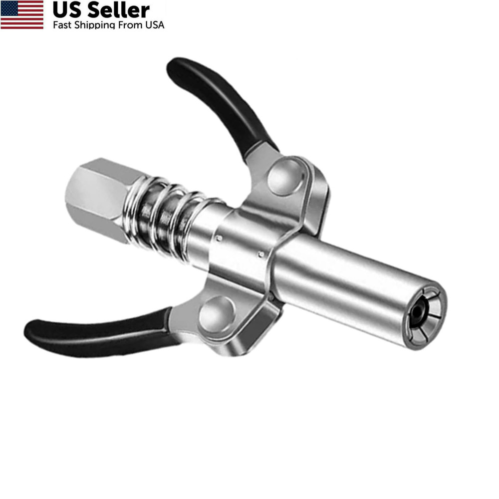 Grease Gun Coupler, Tips, Double Handle Quick Lock Release 1 pcs