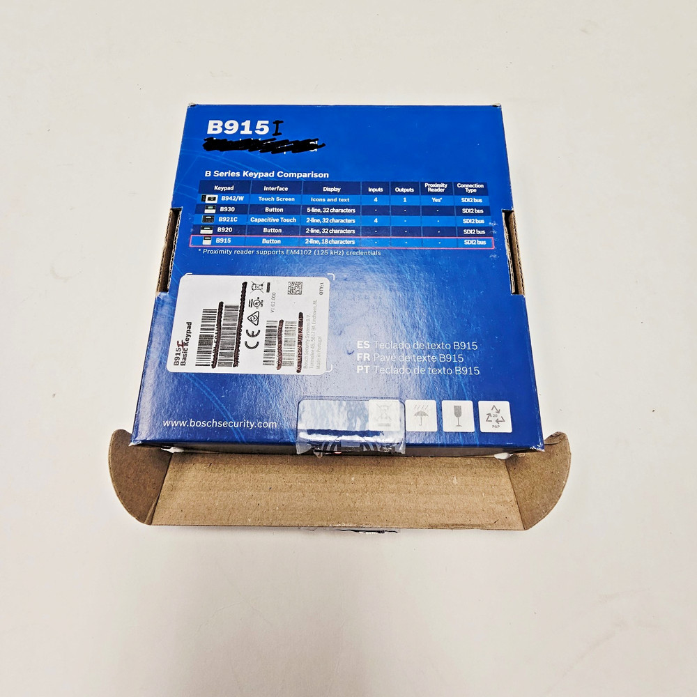 Bosch B915I Basic LCD Keypad, Icon Keys, SDI2 NEW ( Open Box ) Other