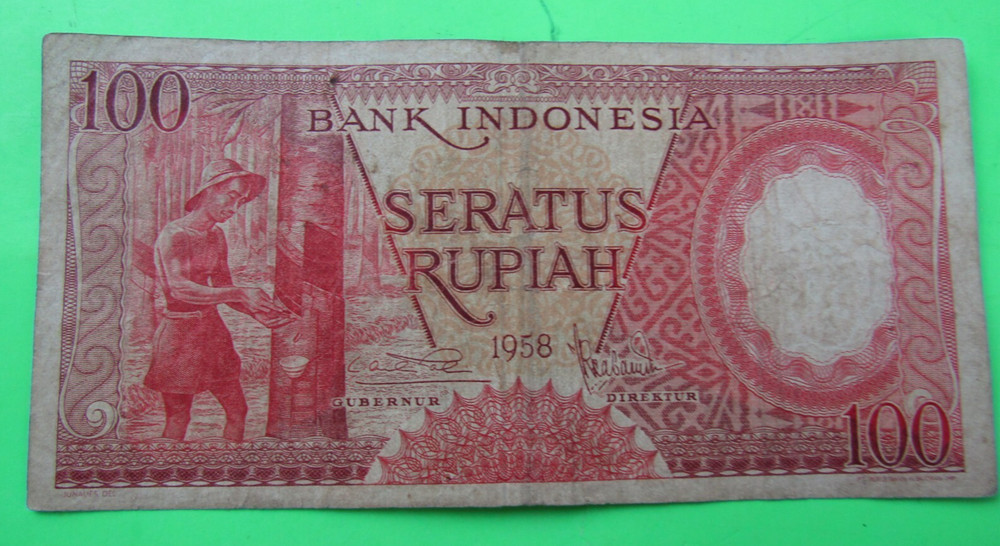INDONESIA, 100  RUPIAH, P#59, 1958