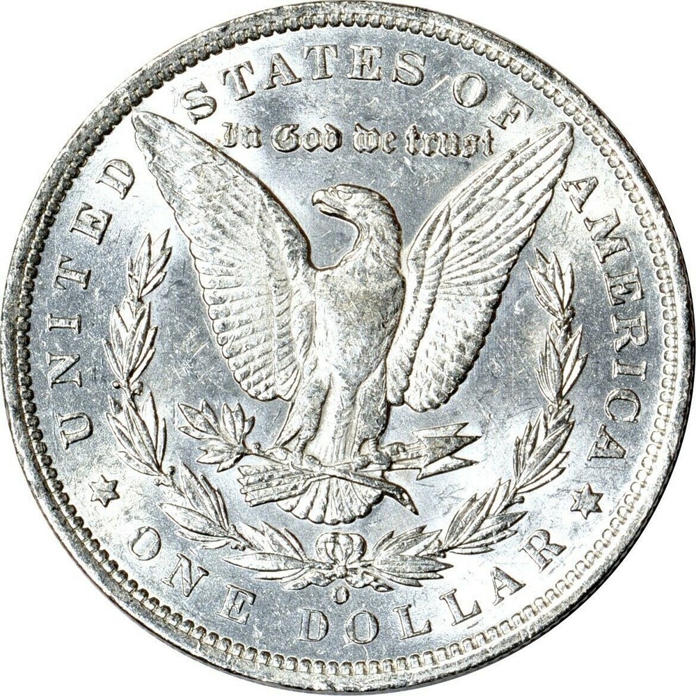 Key Date Beautiful Blast White 1891-o Morgan Silver Dollar