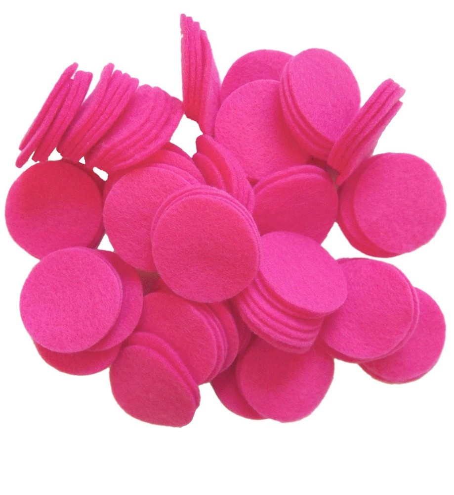 Pink Craft Felt Circles 4 Inch - 19pc