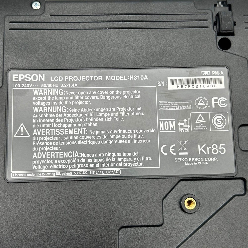 EPSON H310a Black Projector - Used