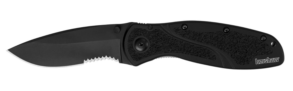 Kershaw - BLUR - BLK/BLK  - SERRATED - 1670BLKST