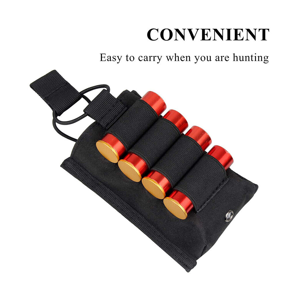 Magazine Holder Tactical Molle Single Stacker with 4 Rounds 12G Shotshell Holder