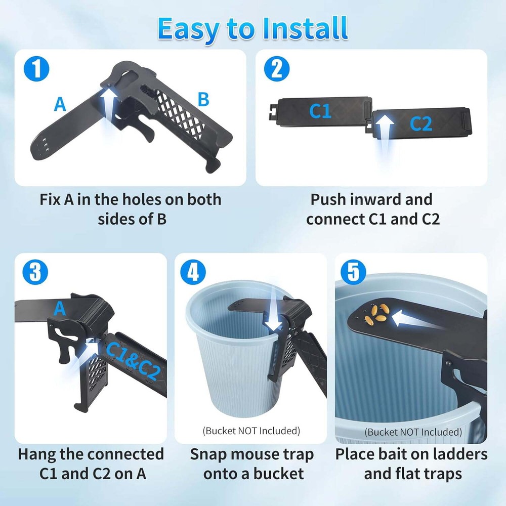 Mouse Seesaw Trap (2PCS) - Ideal for Home/Kitchen Rodent Control