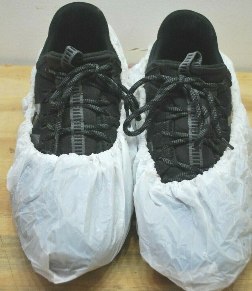 Waterproof Boot Shoe Covers Plastic Cleaning Overshoes Protector white 10 PAIRS