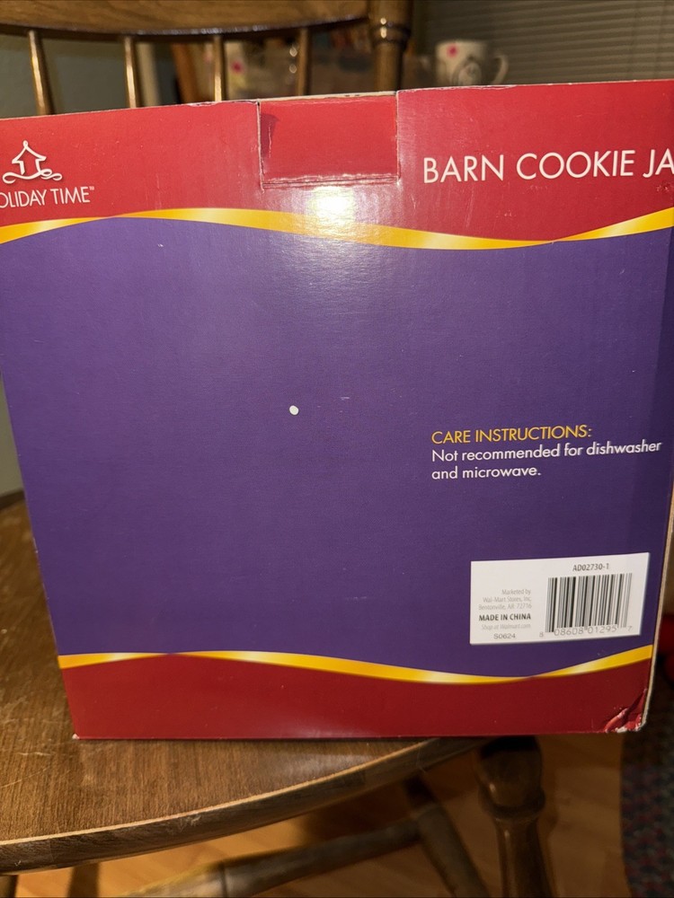 Holiday Time Barn Cookie Jar,
