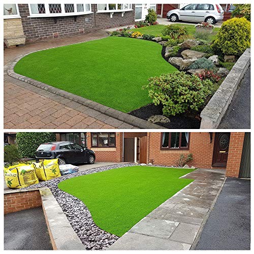 Thick Realistic Artificial Grass Mat Customized Sizes, 5ft x 10ft 5 x 10ft