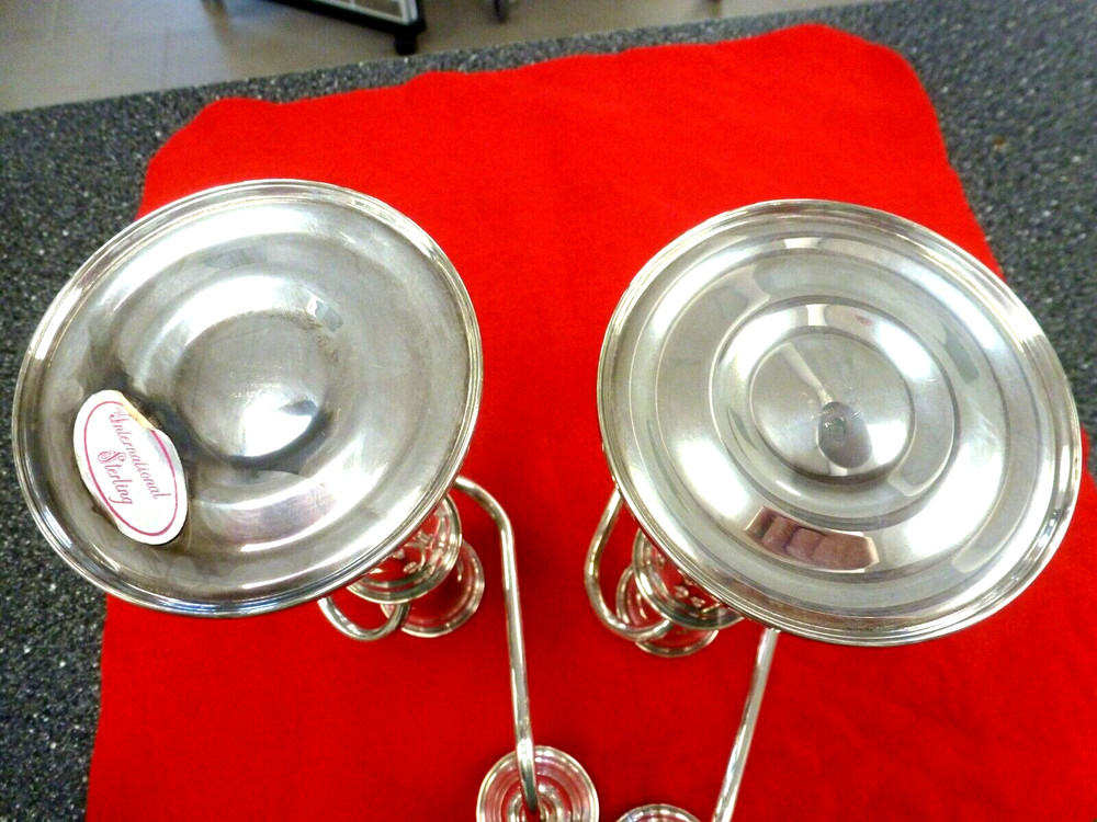 International Sterling Silver Candle Holders