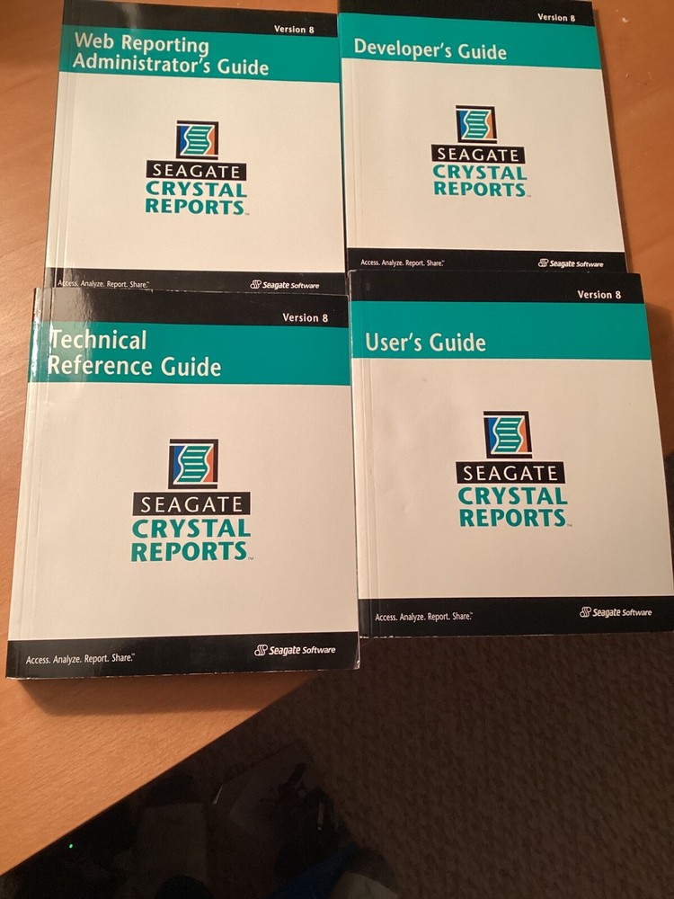 BRAND NEW .Seagate Crystal Reports User's guide, Technical Reference, WebRpt