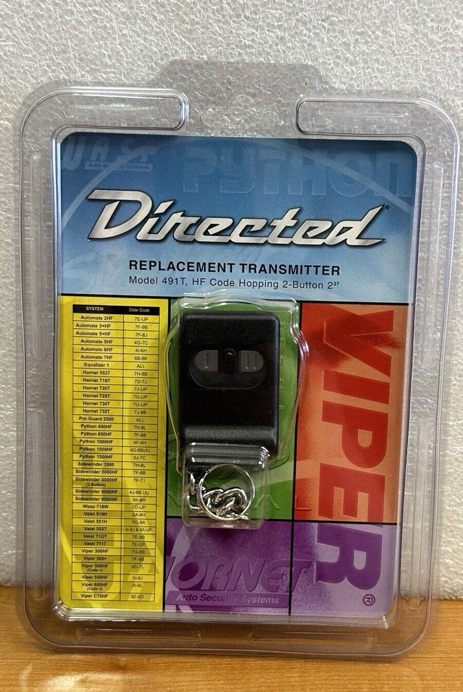 Viper 491T 2-Button Replacement Transmitter Remote Control DEI Directed Sealed