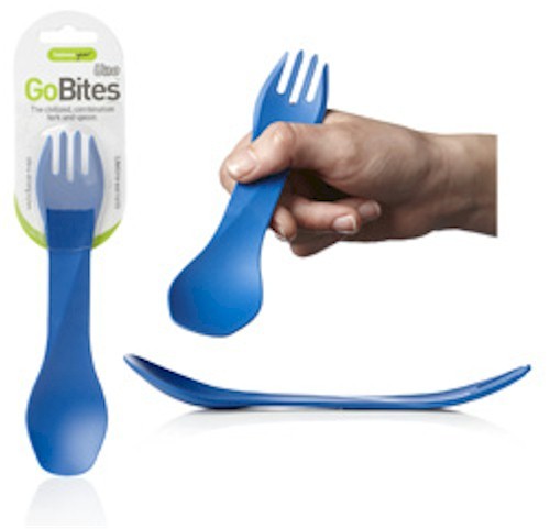 GoBites - Uno - Blue Utensils Set Combination Fork and Spoon Go Bites WA56629