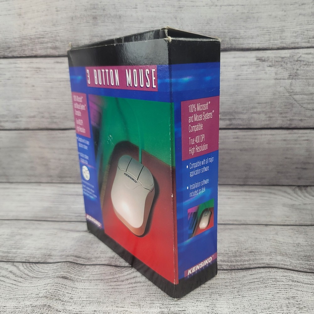 Vintage Kensiko Mouse Three-button 9-pin 654442 with Original Box