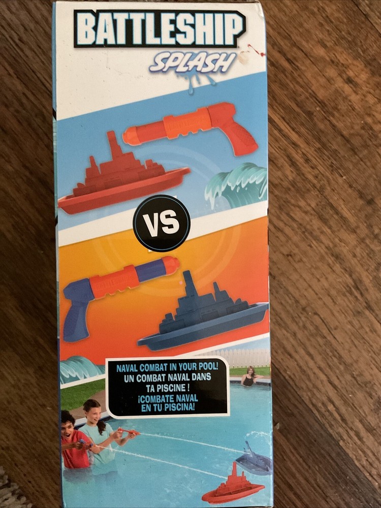 Hasbro Battleship Splash Game Pool Water Activity 10’ Range Ready, Aim, Sink