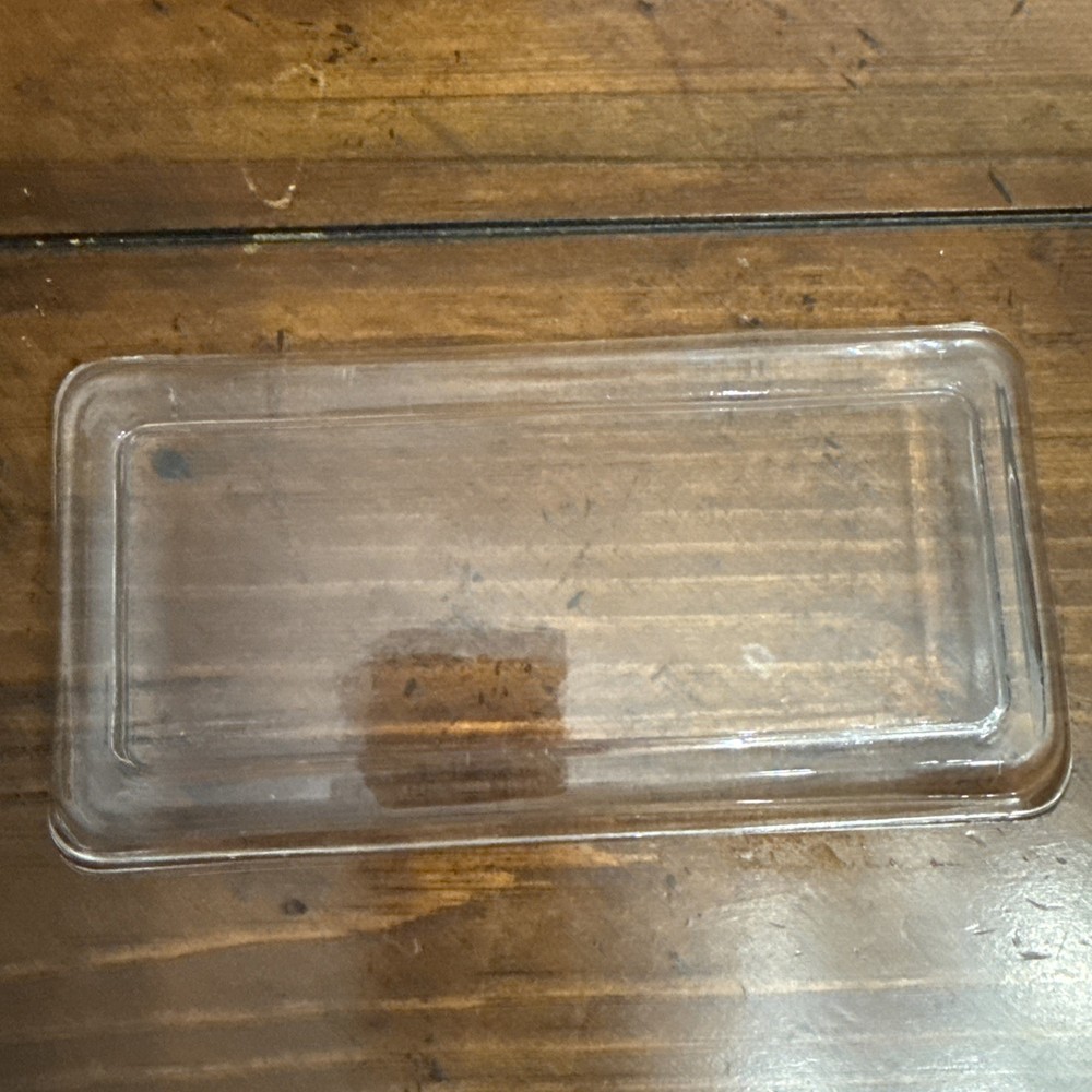 Mason Craft And More Butter Dish Clear Glass Rectangular Nice