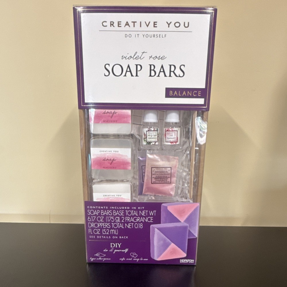 Creative You Violet Rose Soap Bars DIY Kit Soap Making Melt & Pour Assorted Base