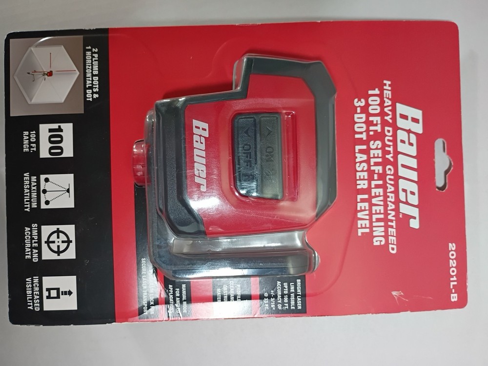 BAUER 100 ft. Self-Leveling 3-Dot Laser Level 20201L-B 57528