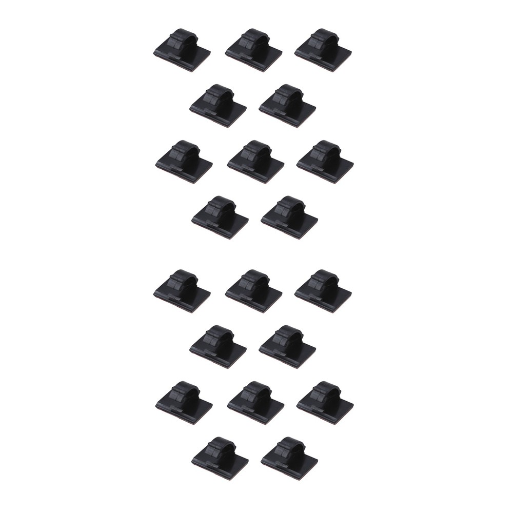 20 Pack Self-Adhesive Wire Tie Cable Clamp Clip Holder For Car Dash Camera D