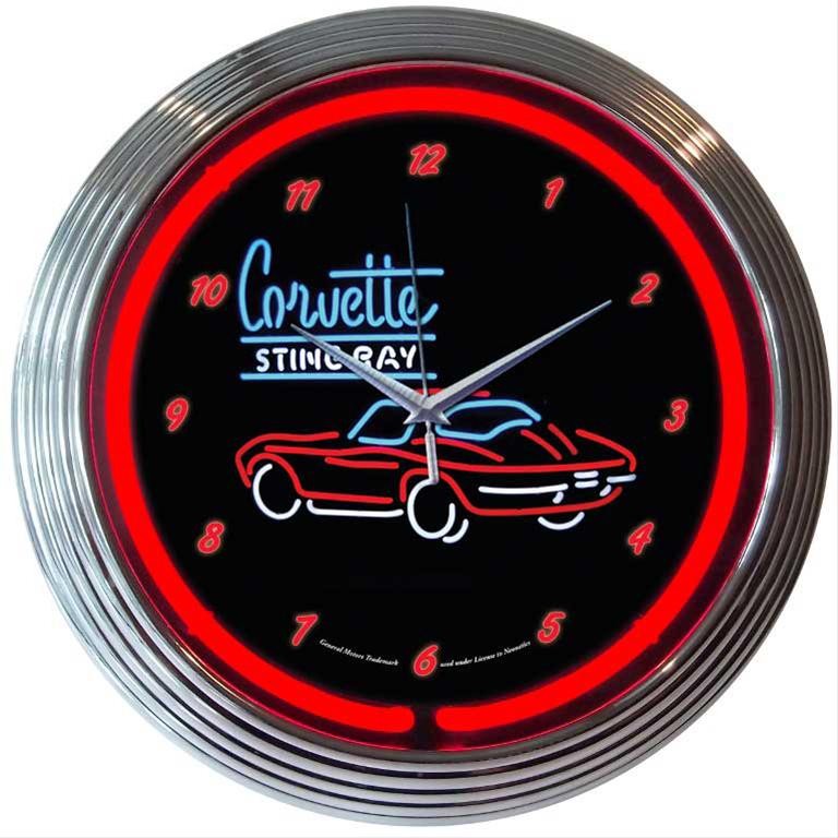 Corvette Stingray Neon Clock 8CORV2