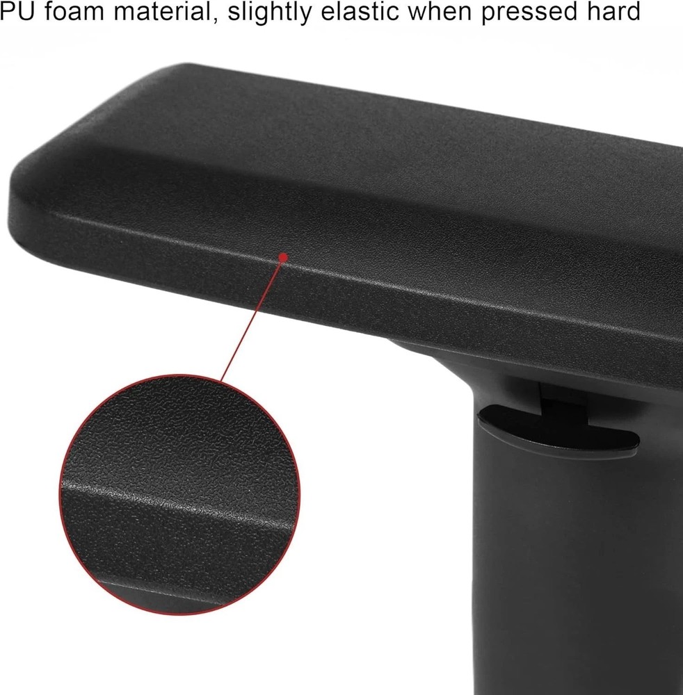 Black Height Adjustable Chair Arms Pair