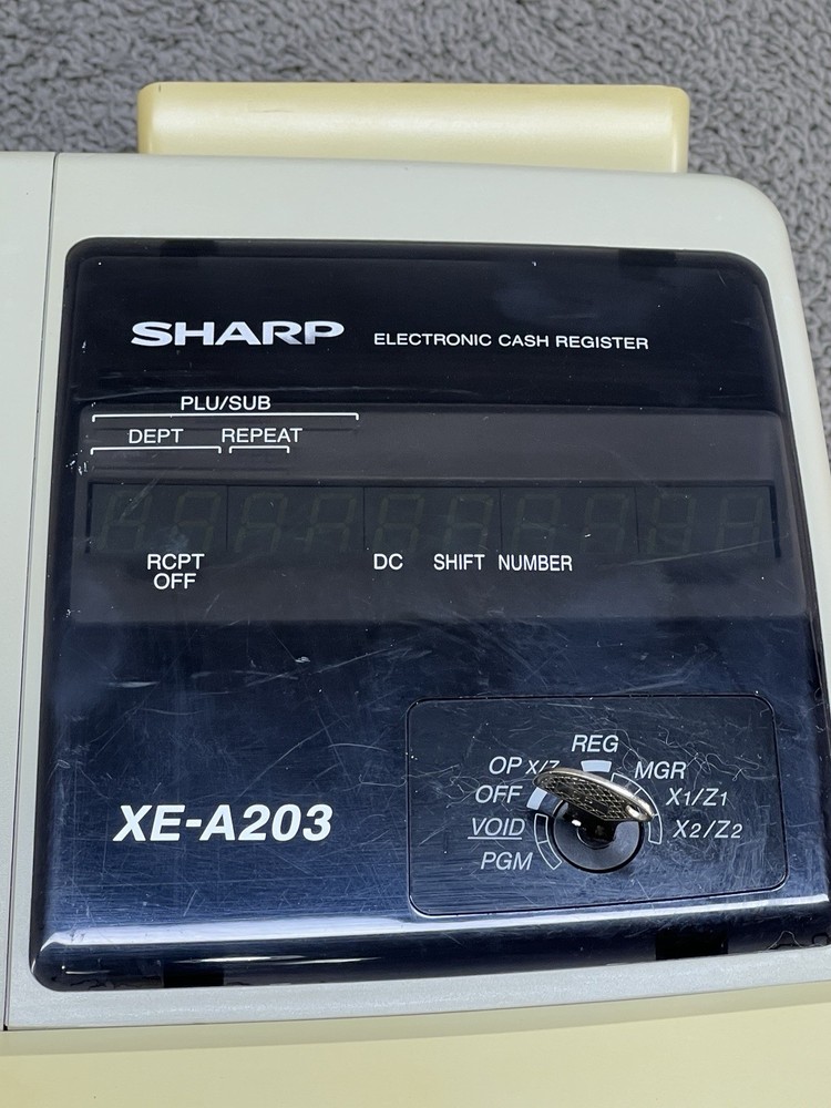 Sharp XE-A203 Cash Register With Keys Tested And Working