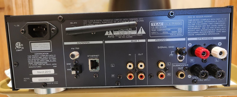 TEAC Reference CR-H500NT Network Receiver / CD Player, NO REMOTE. Test Good