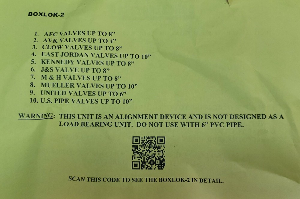 BoxLok Valve Box Centering Device for Gate Valves BoxLok-2