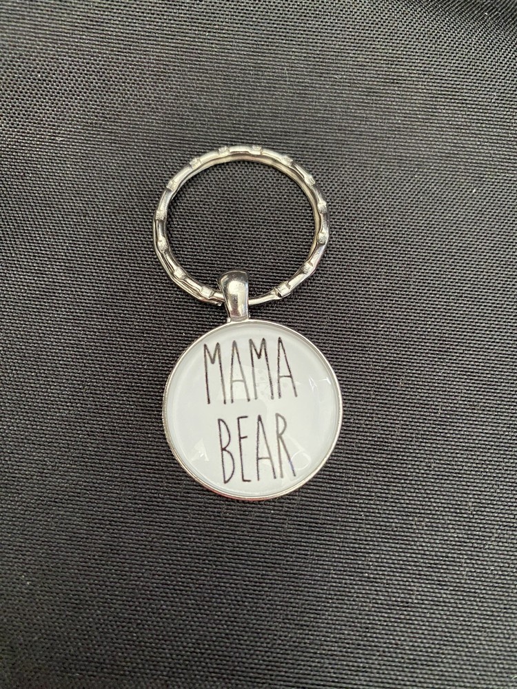“Mama Bear” Small Round Dome Keychain