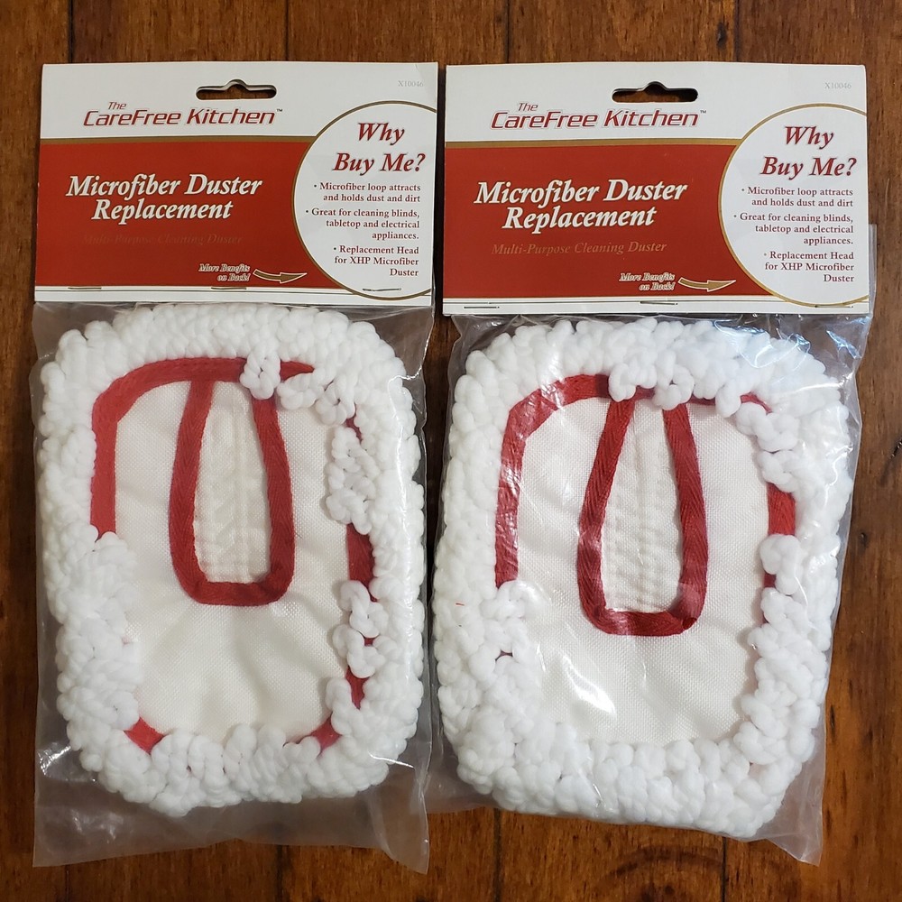 2 Carefree Kitchen Microfiber XHP Duster Replacement Heads New