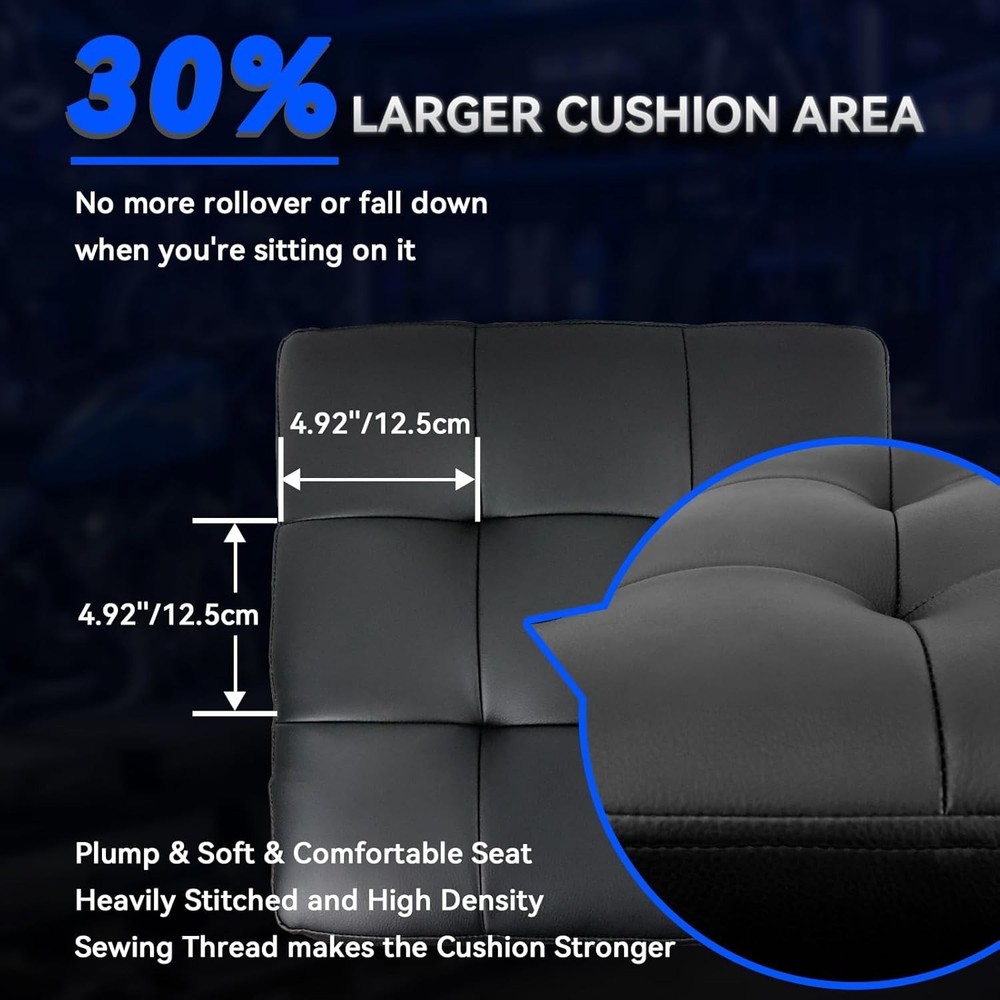Comfort & Mobility: Rolling Workshop Stool with Extra Storage - 330 LBS Capacity
