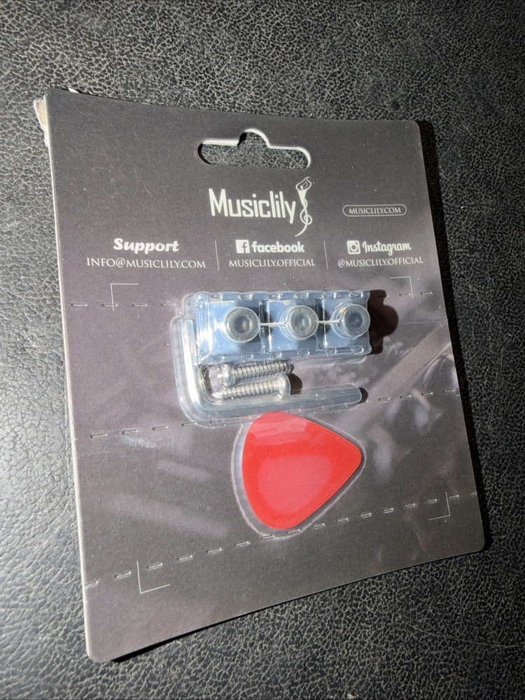 Musiclily 42mm Chrome Guitar Locking Nut String Lock for Floyd Rose Guitar
