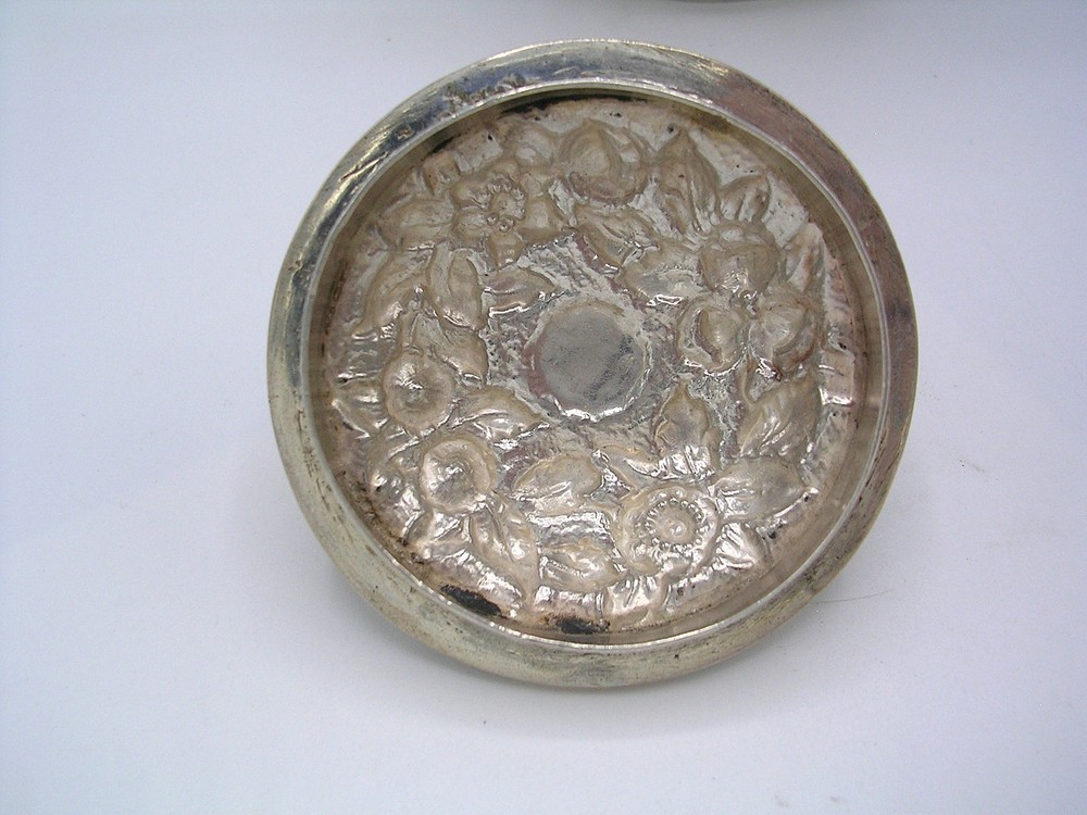 Antique Repousse Sterling Silver Welsh & Bros Baltimore Sugar Bowl