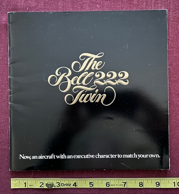 Bell 222 Twin 1977 Brochure