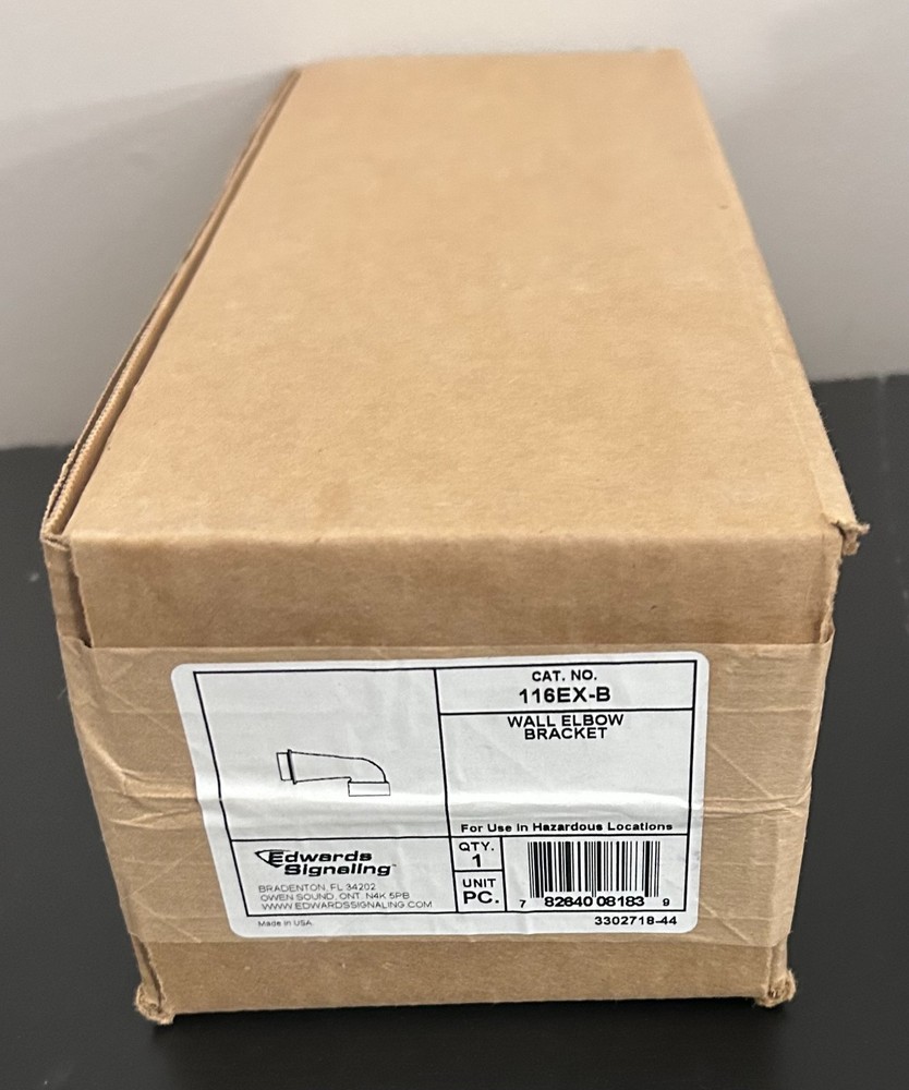 Edwards 116EX-B Explosion Proof Strobe Mounting Accessory Wall Elbow Bracket NEW