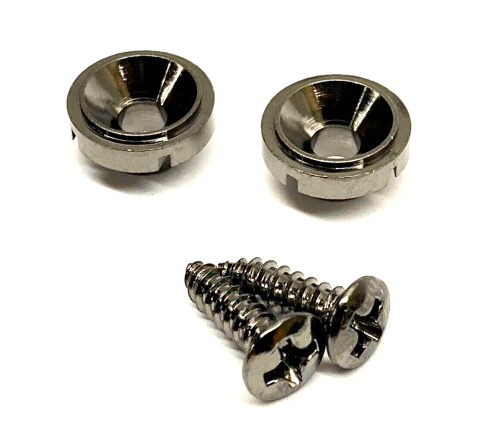 (2) Black Nickel Round Guitar String Guides/Trees for Tele® AP-0730-093