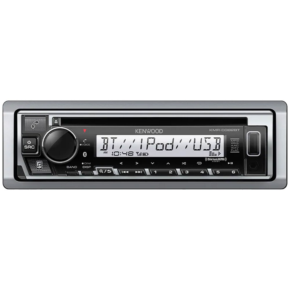 Single DIN Marine Bluetooth CD Receiver, 98-2013 Harley Single DIN Install Kit