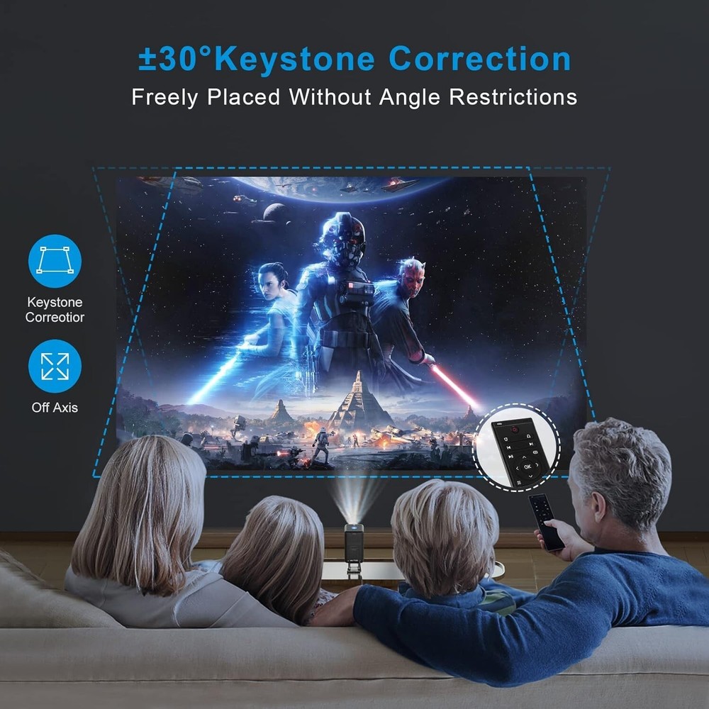 Leapwell Outdoor Wifi Projector Black