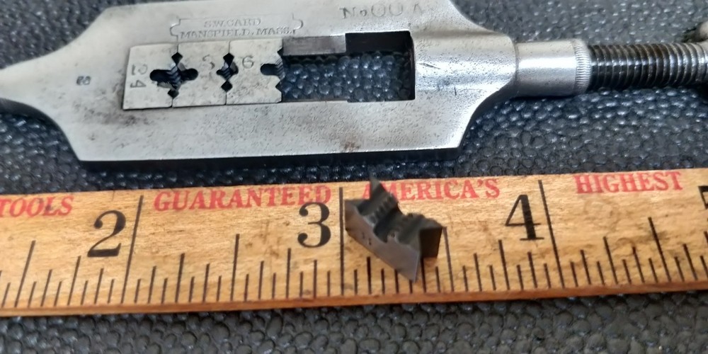 Antique S.W CARD Die Stock No. 00A ~ Threading tool Blacksmith use
