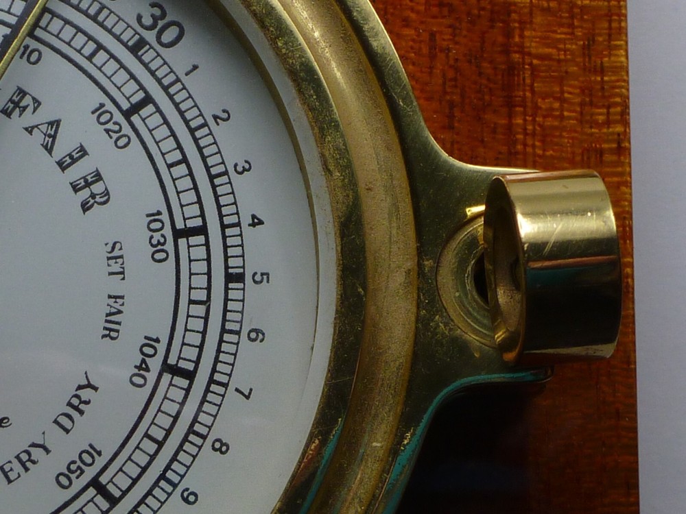 SOLID BRASS COMPENSATED SHIP’S BAROMETER, MADE IN GERMANY