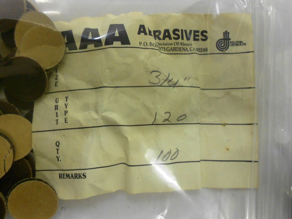 AAA ABRASIVE CLOTH DISCS,3/4,120 GRIT