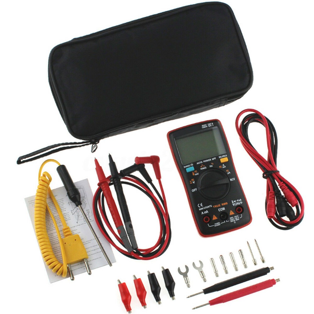 ANENG AN8009 Digital ClampMeter Handheld RMS Multimeter AC/DC Current Resistance