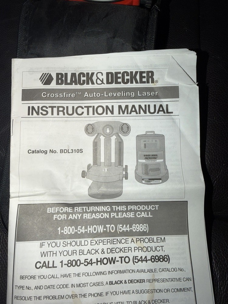 Black & Decker Crossfire Laser Level With Case