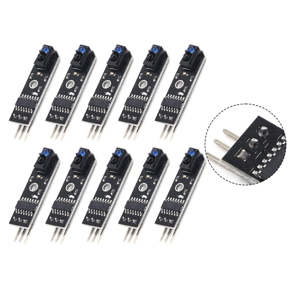 Set of 10 TCRT5000 Infrared Sensor Modules for Obstacle Avoidance and Tracking