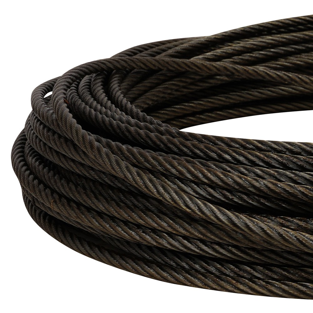 Winch Cable with Self Locking Hook Wire Rope Winch Cable,Carbon Steel 3/8"x150ft