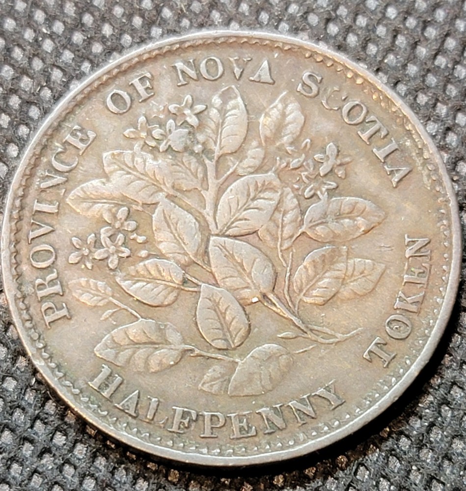 1856 NOVA SCOTIA HALF PENNY TOKEN L1871