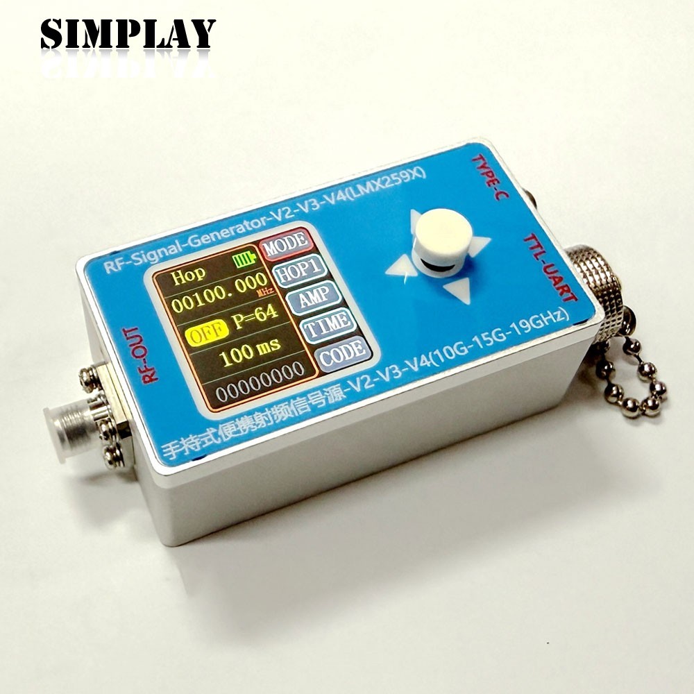 RF-Signal-Generator-V2 (20M-9.8GHz) Handheld Signal Source with Type-C Cable
