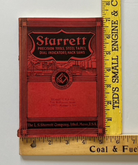 Vintage Starrett Universal Dial Test Indicator (196) & Catalog 26
