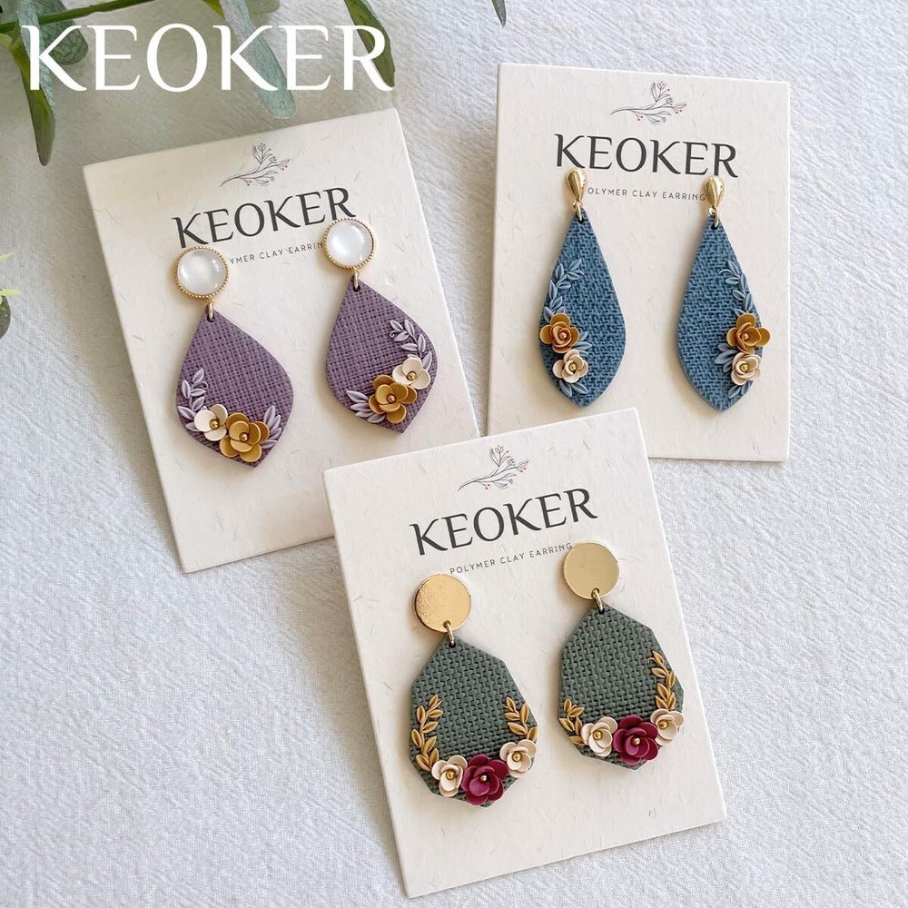 KEOKER Polymer Clay Texture Roller, Roller for Making 3pcs All